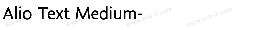 Alio Text Medium字体转换